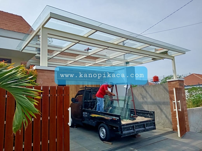 Kanopi Kaca Tempered 10mm - Solusi Kanopi Modern